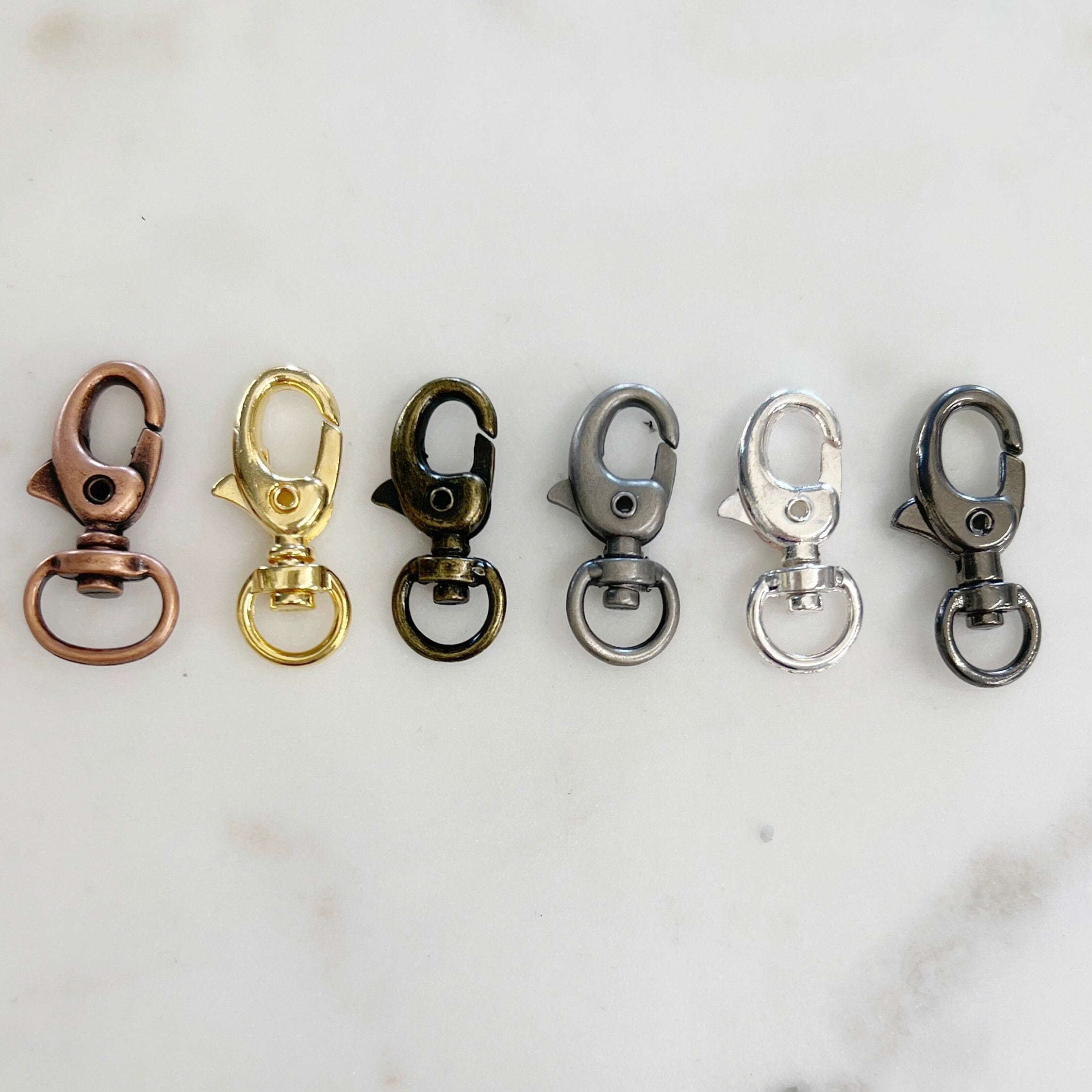 Brass Rounded Lobster Swivel Clasp Choose Your Style Clasp (2pc)