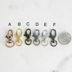 Brass Rounded Lobster Swivel Clasp Choose Your Style Clasp (2pc)