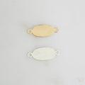 Sterling Silver or 14K Gold Filled Oval Stamping Blank 2 Loop Connector 14Kt