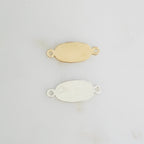 Sterling Silver or 14K Gold Filled Oval Stamping Blank 2 Loop Connector 14Kt