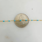 Sterling Silver or 14K Gold Filled Color Enamel Beaded – Sold by the Foot – Gold