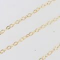 3.3mmx2.4mm 14K Gold Filled Starburst Shimmer Oval Cable – Sold by the Foot