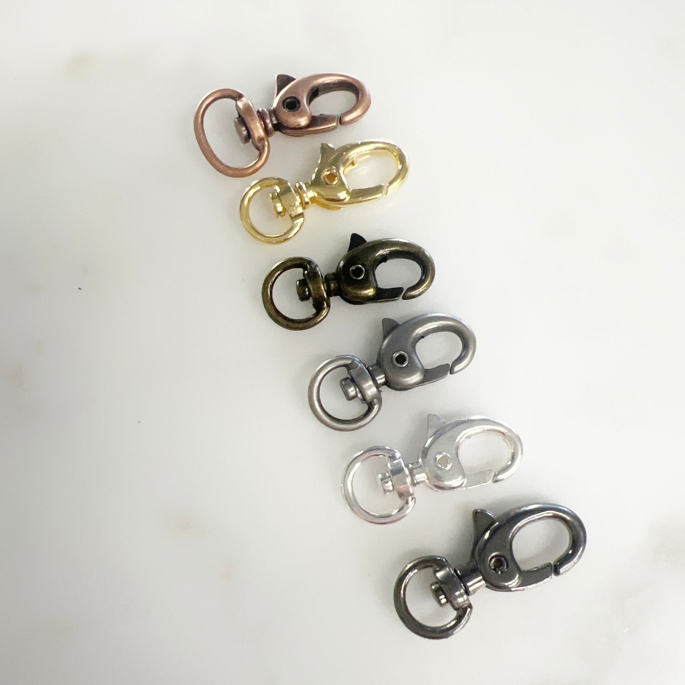 Brass Rounded Lobster Swivel Clasp Choose Your Style Clasp (2pc)