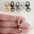 Brass Rounded Lobster Swivel Clasp Choose Your Style Clasp (2pc)