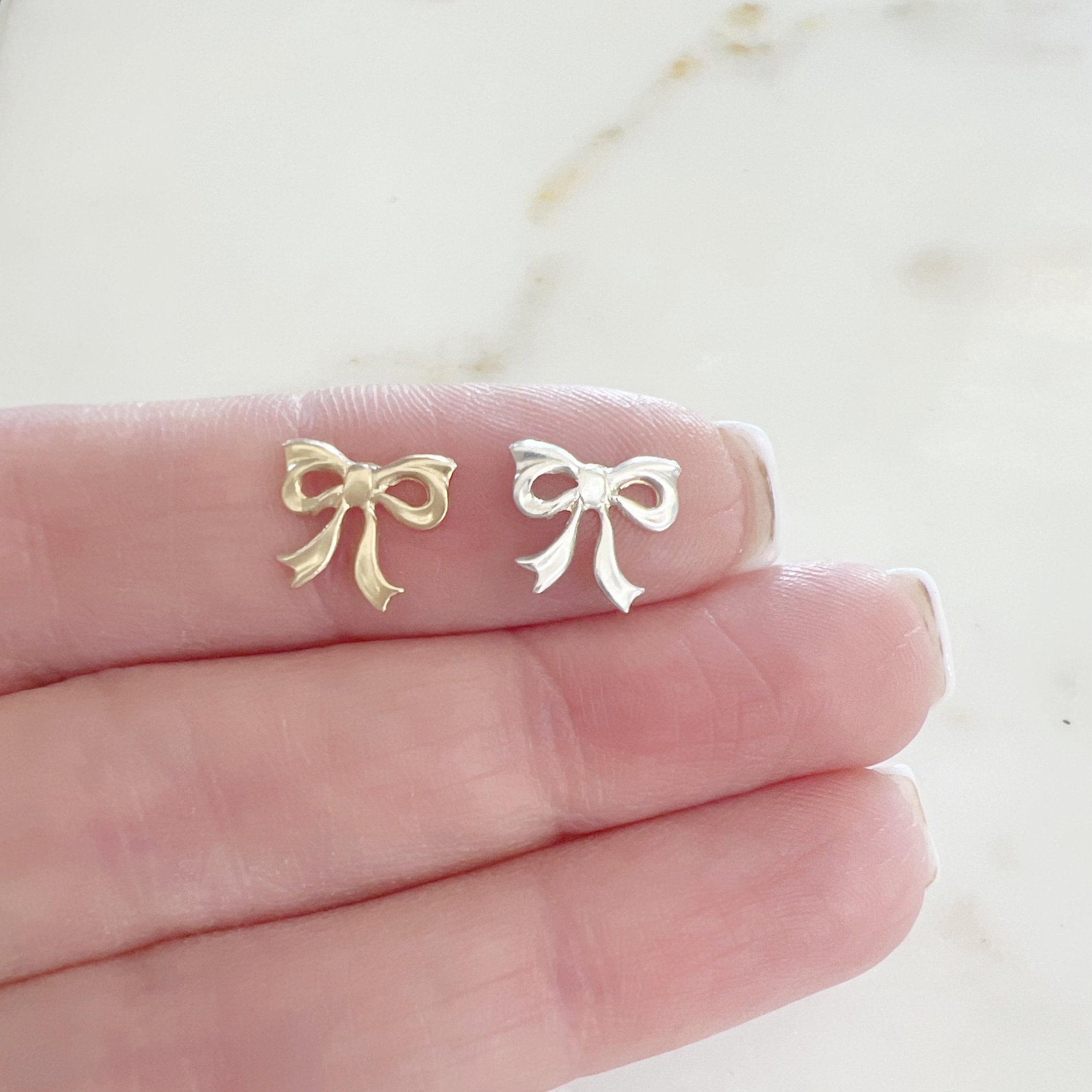 10mmx8mm Sterling Silver or 14K Gold Filled Delicate Lightweight Mini (4pc)