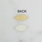 Sterling Silver or 14K Gold Filled Oval Stamping Blank 2 Loop Connector 14Kt