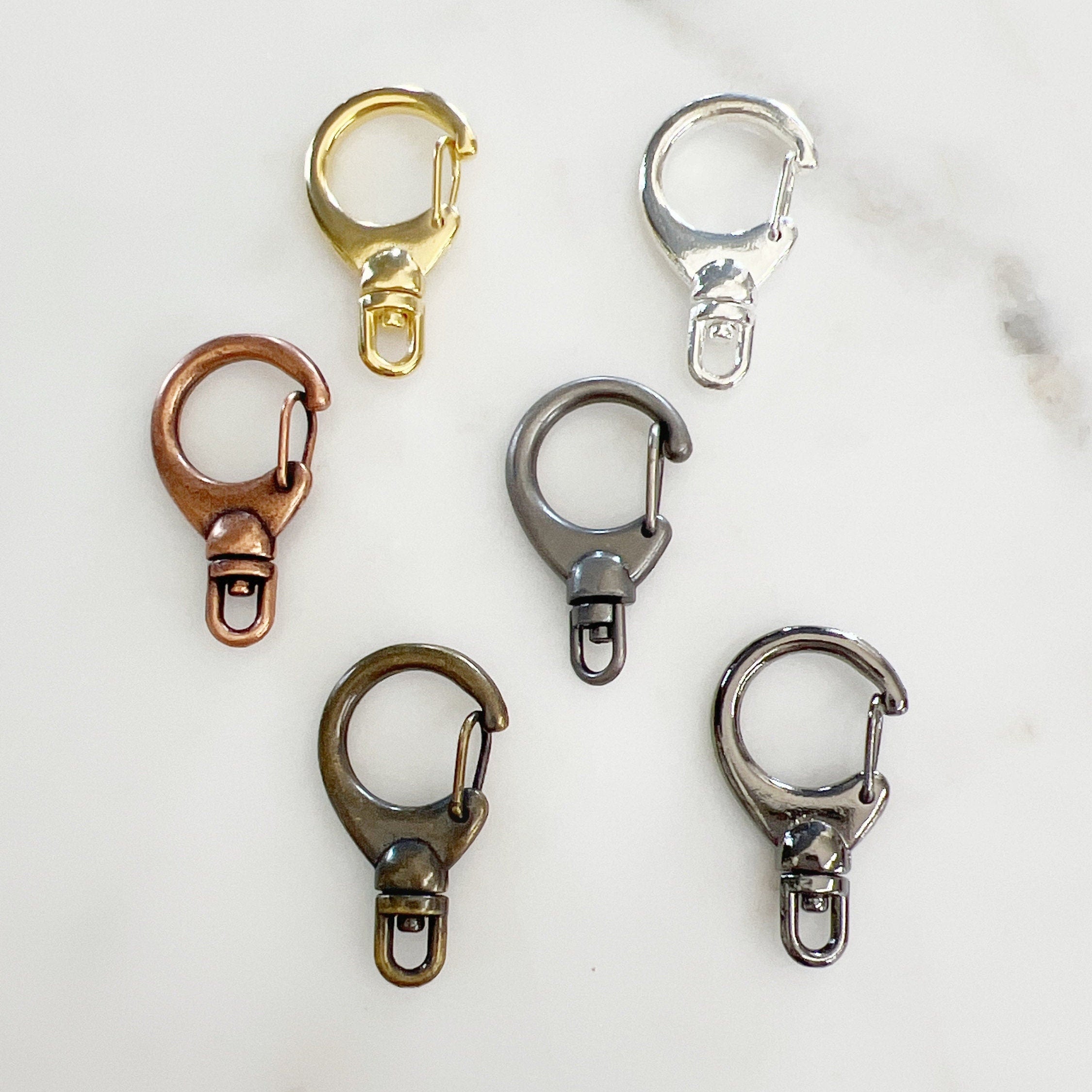 Brass Push Gate Swivel Clasp Choose Your Style 33mm Clasp (2pc)