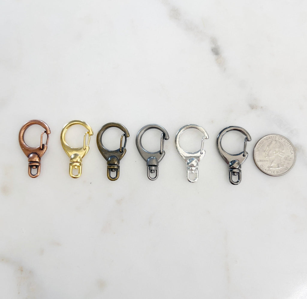 Brass Push Gate Swivel Clasp Choose Your Style 33mm Clasp (2pc)