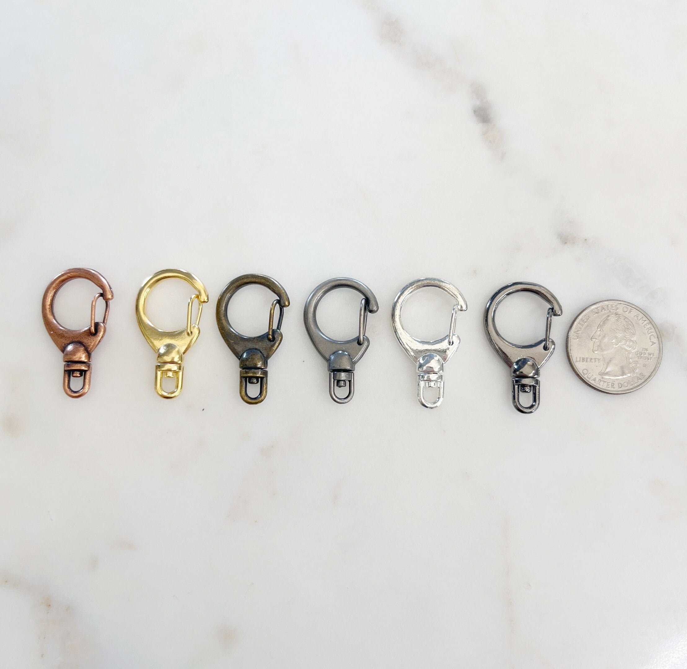 Brass Push Gate Swivel Clasp Choose Your Style 33mm Clasp (2pc)