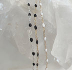 Sterling Silver or 14K Gold Filled Color Enamel Beaded – Sold by the Foot
