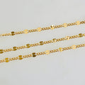 14K Gold Filled Dainty Dapped Curb Link Chain – Sold by the Foot