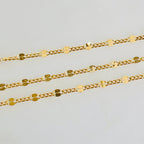 14K Gold Filled Dainty Dapped Curb Link Chain – Sold by the Foot