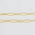 11.4mmx4.3mm 14K Gold Filled Textured Cable Drawn Chain – Sold by the Foot