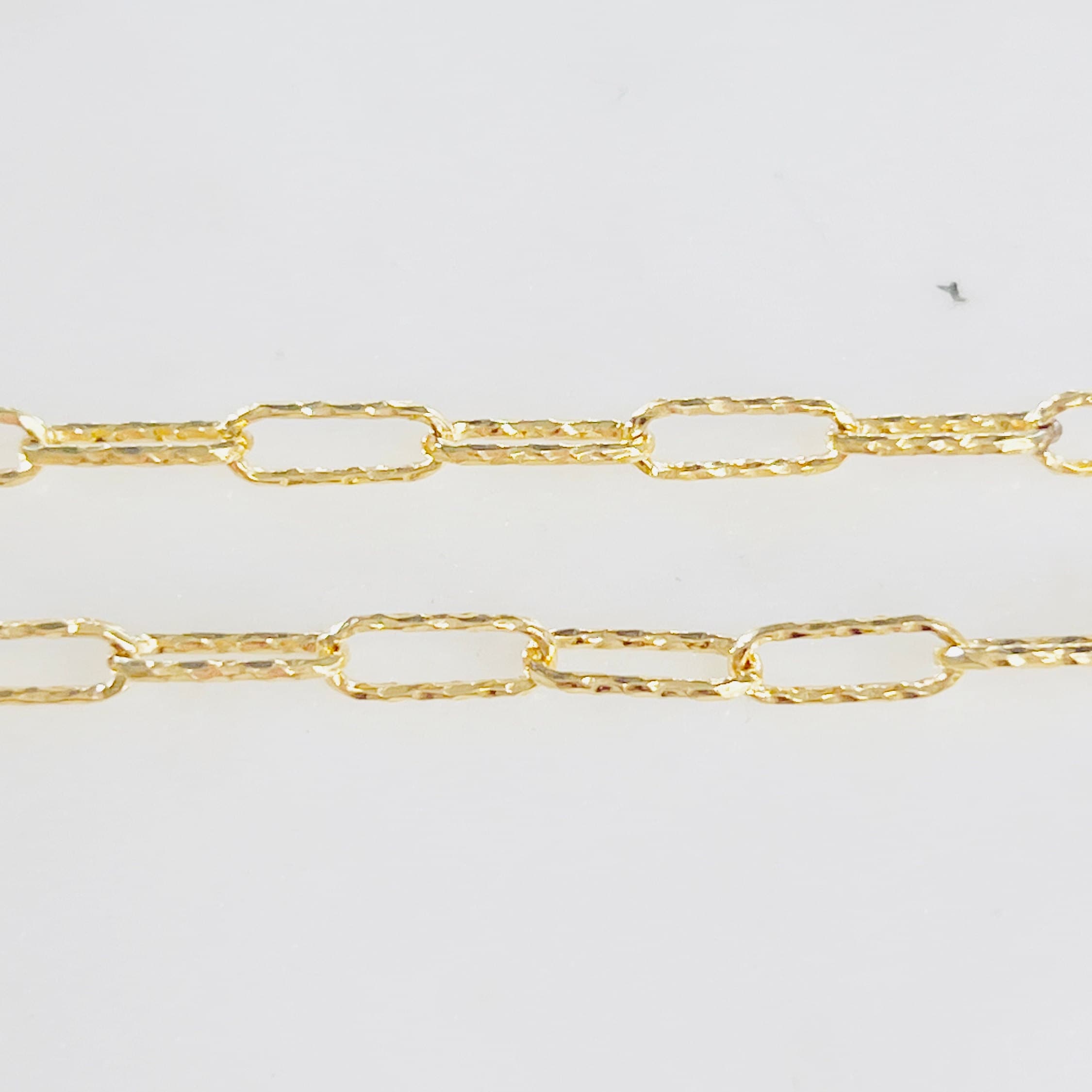 11.4mmx4.3mm 14K Gold Filled Textured Cable Drawn Chain – Sold by the Foot