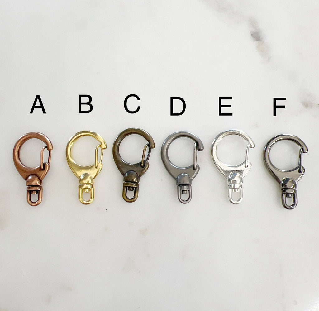 Brass Push Gate Swivel Clasp Choose Your Style 33mm Clasp (2pc)