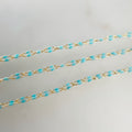 14K Gold Filled Color Enamel Double Beaded Chain 14K GF – Sold by the Foot