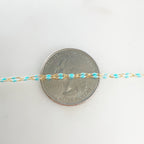 14K Gold Filled Color Enamel Double Beaded Chain 14K GF – Sold by the Foot
