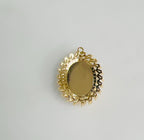 Gold Plated Cubic Zirconia Pavé Mother Mary Charm Detailed CZ