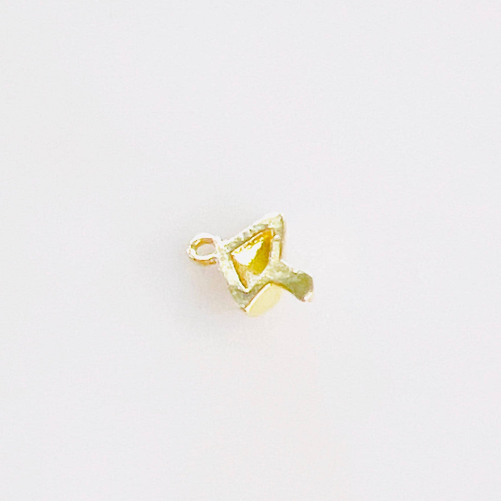 Gold Plated Teeny Tiny Pink Enamel Mushroom Charm Mushroom Charm