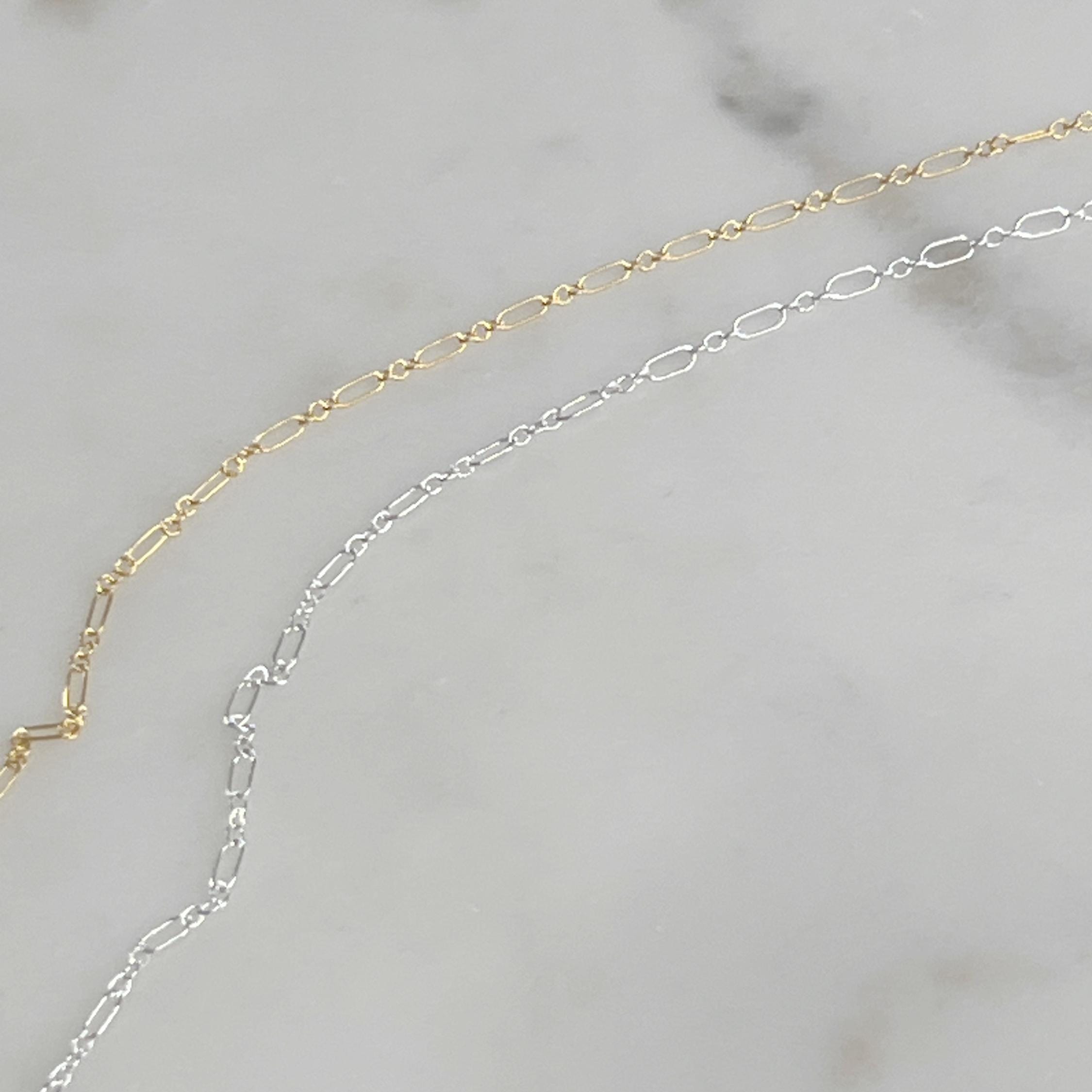 Sterling Silver or 14K Gold Filled Sturdy Long and Short Rectangle