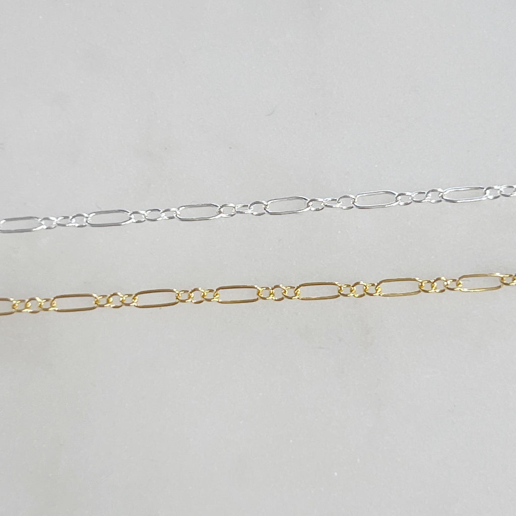 Sterling Silver or 14K Gold Filled Sturdy Long and Short Rectangle
