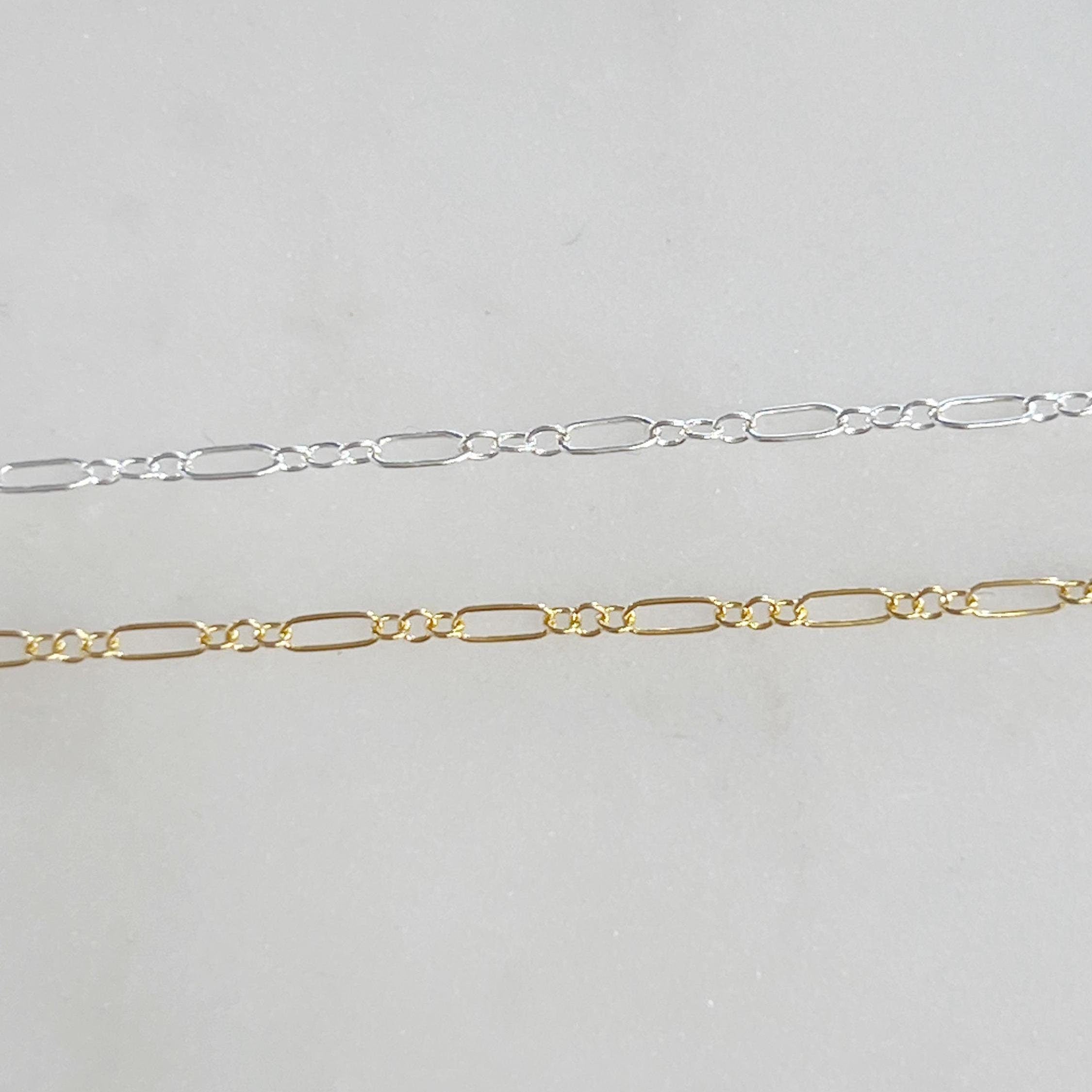 Sterling Silver or 14K Gold Filled Sturdy Long and Short Rectangle