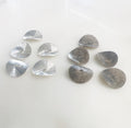 Sterling Silver 12mm or Oxidized Wavy Disc Rondelle Bead Potato Chip (5pc)