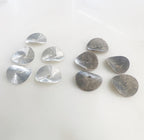Sterling Silver 12mm or Oxidized Wavy Disc Rondelle Bead Potato Chip (5pc)