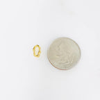 Gold Plated Artisan Organic Rondelle Shape 9mm x 5mm Flat Hammered