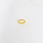 Gold Plated Artisan Organic Rondelle Shape 9mm x 5mm Flat Hammered