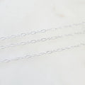 Sterling Silver Sturdy Long and Short Oval and Circles 5.3mm x 1.8mm