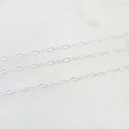 Sterling Silver Sturdy Long and Short Oval and Circles 5.3mm x 1.8mm