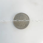 Sterling Silver Sturdy Long and Short Oval and Circles 5.3mm x 1.8mm