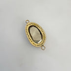 Sterling Silver or Vermeil Abstract Pyrite Connector with Diamonds 2 Loop