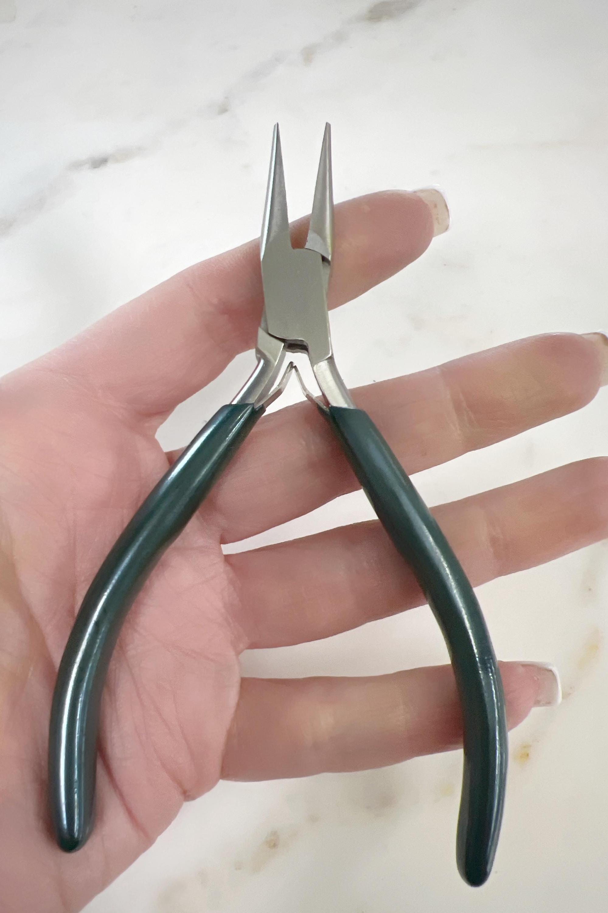 Green Handle Flat Nose Chain Nose Plier Precision Hand