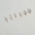 Gold Plated or Brass Cubic Zirconia Charm Connector Necklace Bracelet 2 Hole
