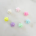 Gold Plated Opaque Rose Flower Connector Charm Purse Lip Gloss Key (7pc)