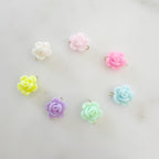 Gold Plated Opaque Rose Flower Connector Charm Purse Lip Gloss Key (7pc)