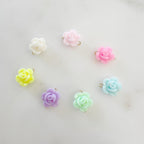 Gold Plated Opaque Rose Flower Connector Charm Purse Lip Gloss Key (7pc)