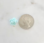 Gold Plated Opaque Rose Flower Connector Charm Purse Lip Gloss Key (7pc)