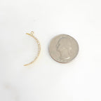 Gold Plated Ultra Thin Crescent Moon Charm Pavé Moon Charm Cubic
