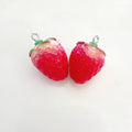 3D Red Acrylic Strawberries Strawberry Charm Juicy (2pc)