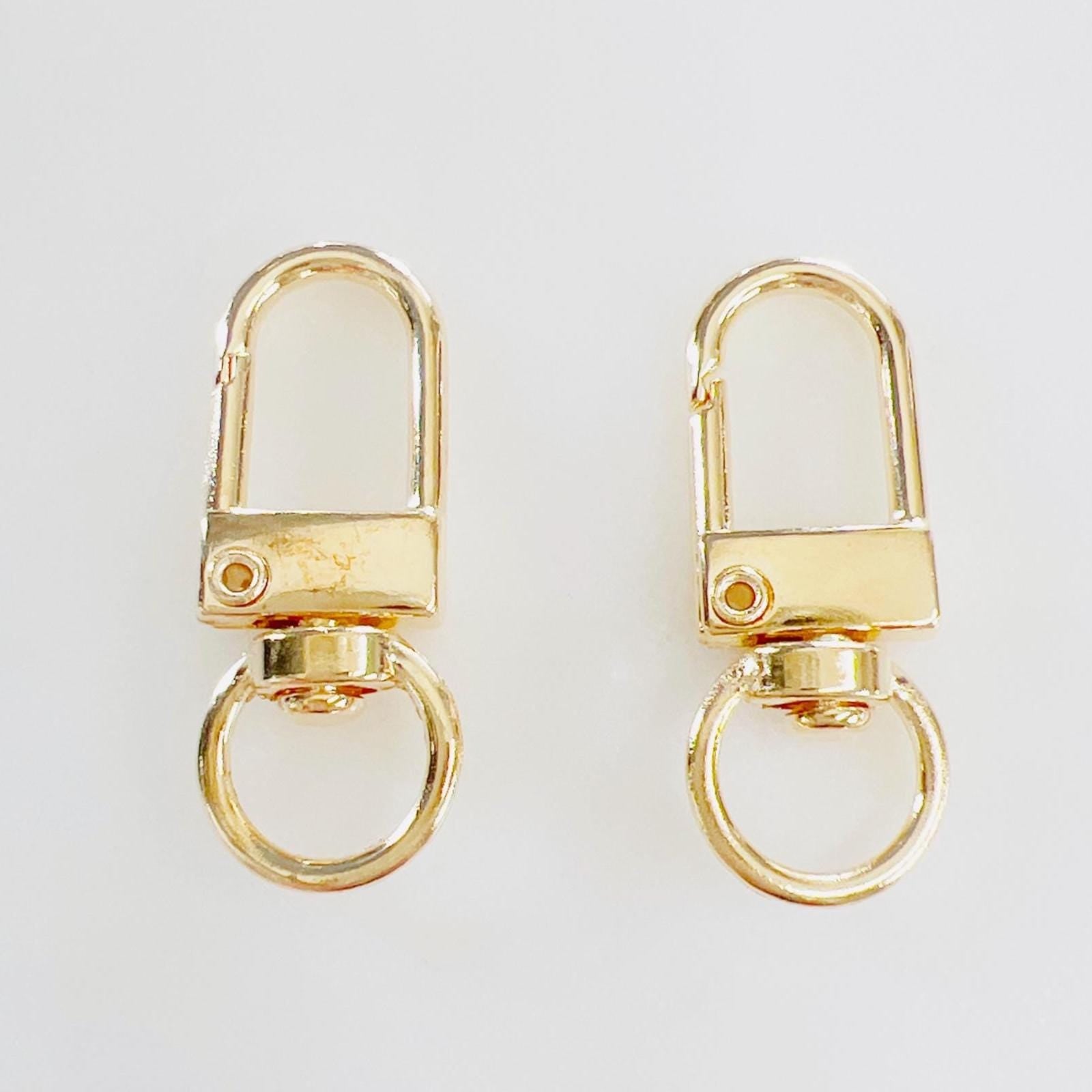 Gold Plated Swivel Clasp Lobster Buckle Swivel Snap Hook Push Gate (2pc)