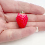 3D Red Acrylic Strawberries Strawberry Charm Juicy (2pc)