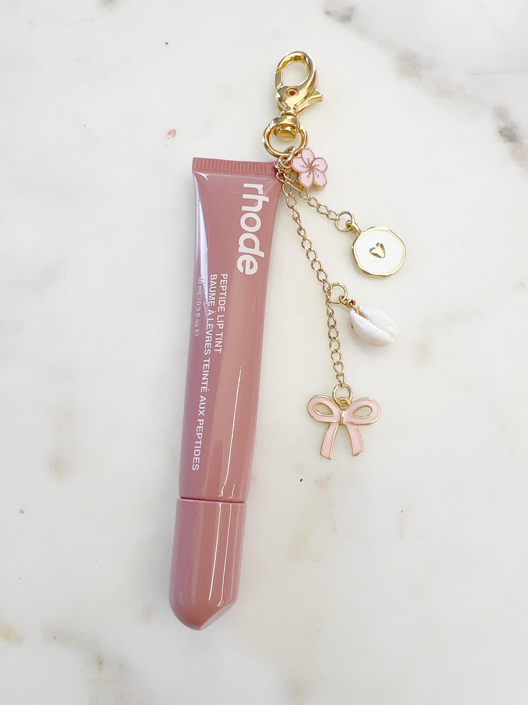 Gold Plated Galentines Purse Lip Gloss Backpack Key Charm