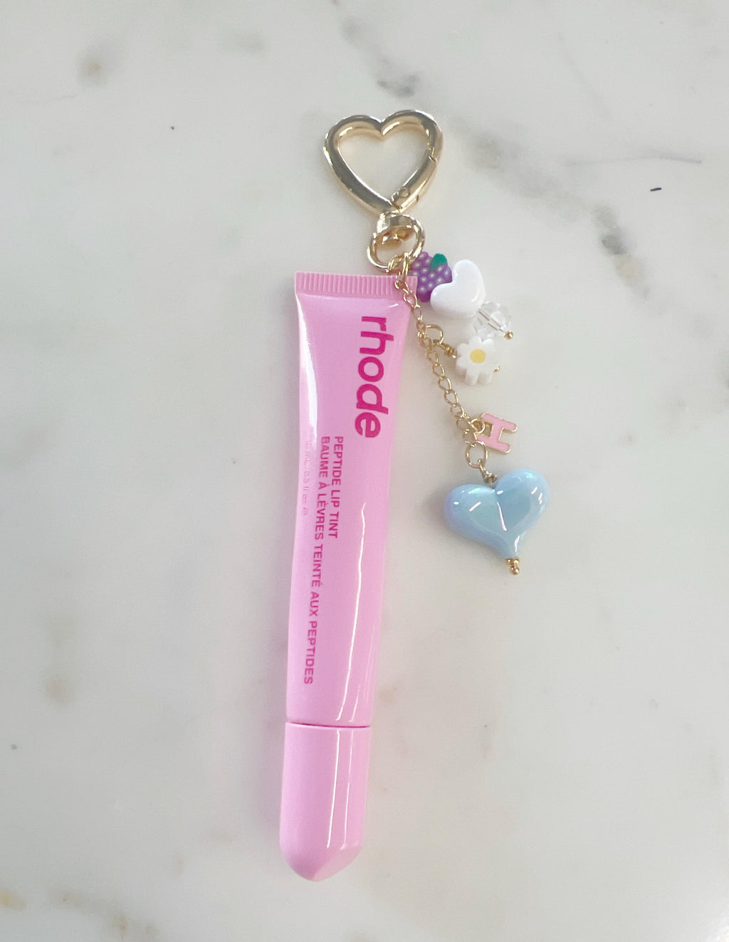 Gold Plated Purse Lip Gloss Backpack Key Charm Cloud Donut Flower