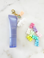 Gold Plated Purse Lip Gloss Backpack Key Charm Cloud Donut Flower
