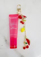 Gold Plated Purse Lip Gloss Backpack Key Charm Donut Watermelon