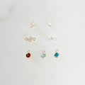 Sterling Silver or 14K Gold Filled Teeny Tiny or 3mm Cubic Zirconia Charm Link