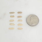14K Gold Filled Teeny Tiny Angel Number Connector Charm Pendant Wish